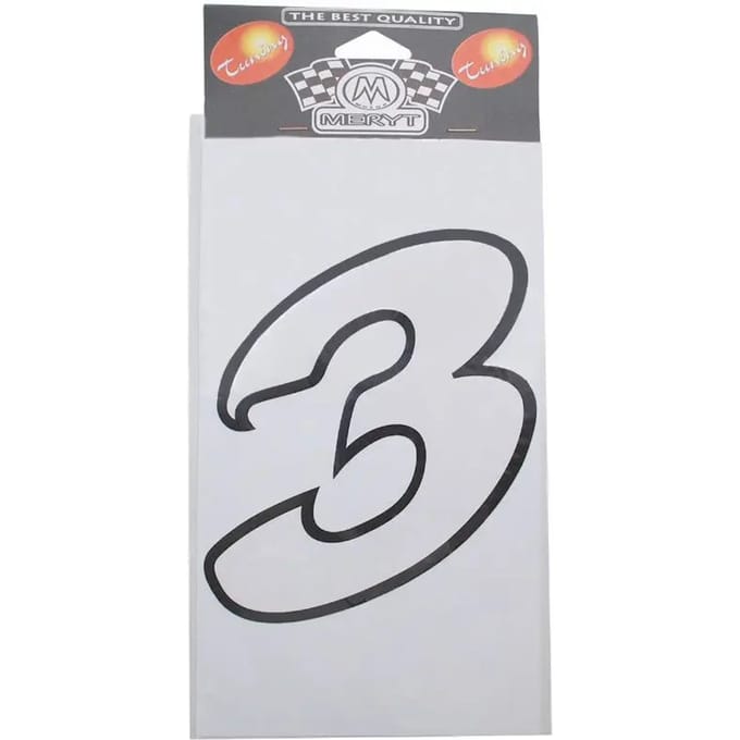 Grote motorfiets stickers Meryt Numero 3