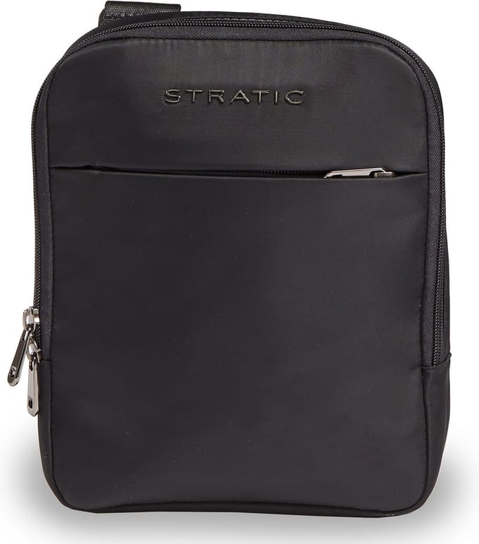 Stratic Schoudertas met laptopvak Pure Messenger Bag Black Zwart