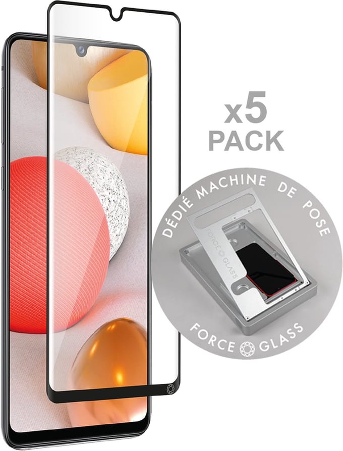 Force Case, Screenprotector geschikt voor Samsung Galaxy A42 5G - [5 Stuks] Tempered Glass 2.5D, Transparant