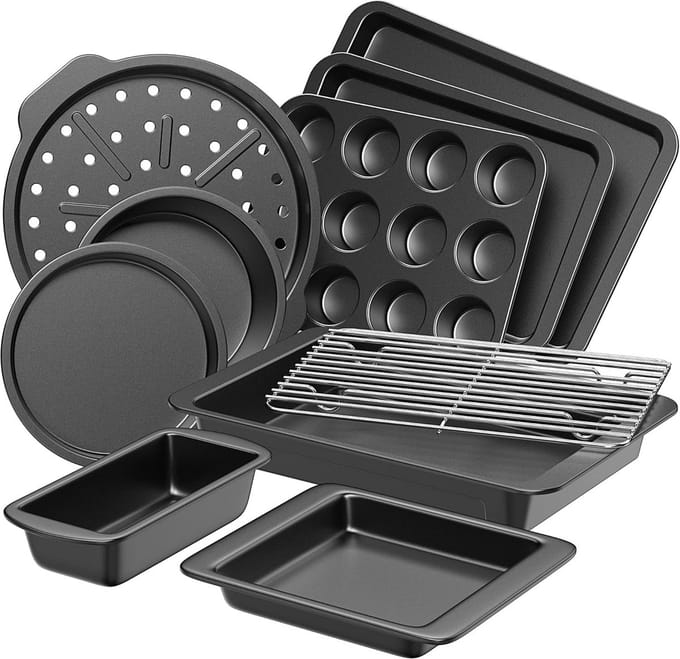 Set van 10 Premium Bakvormen voor Diverse Taarten en Cake