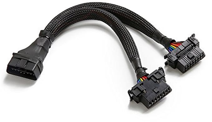 OBD II Splitter Verlengkabel 16-polig - 30 cm Y-kabel Adapter