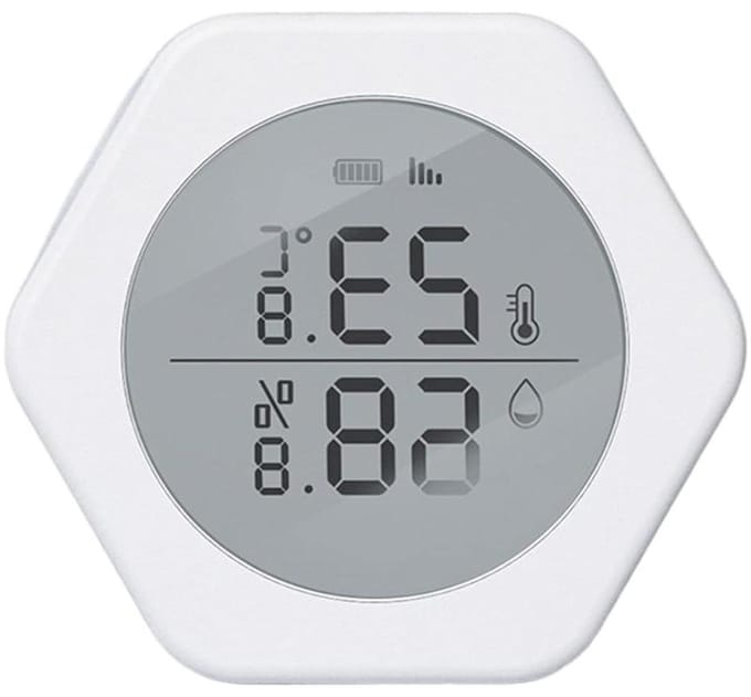Slimme Sensor - Temperatuur Vochtigheid - Binnenklimaat Monitoren - App Bediening Historie - O 68mm - Wit