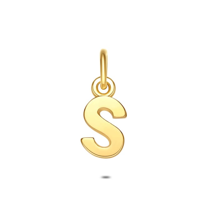 Twice As Nice Hanger in 18kt verguld zilver, letter S