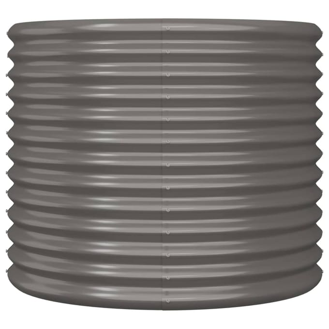 vidaXL - Plantenbak - 80x80x68 - cm - gegalvaniseerd - staal - grijs