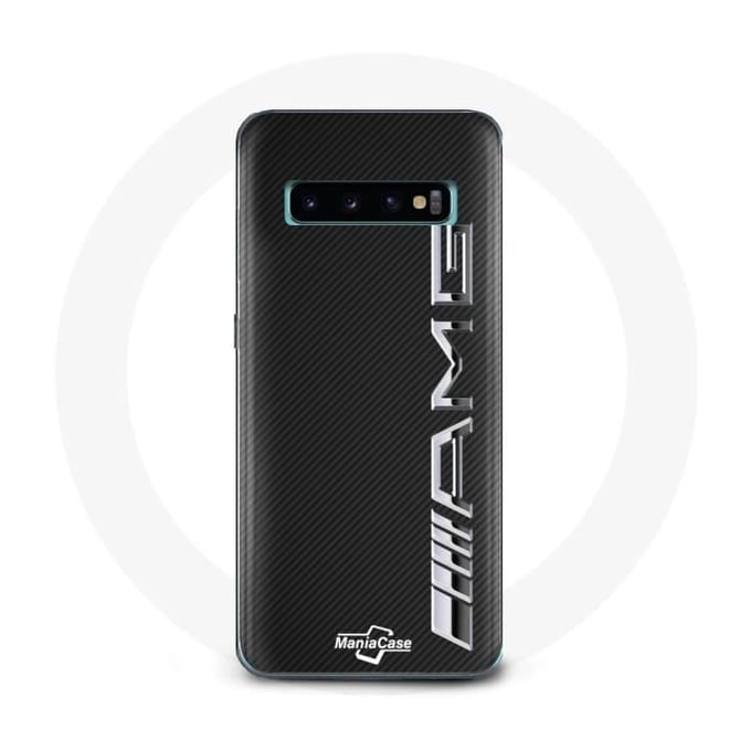 Hoesje voor Samsung Galaxy s10 edge Amg Logo Carbon Textuur