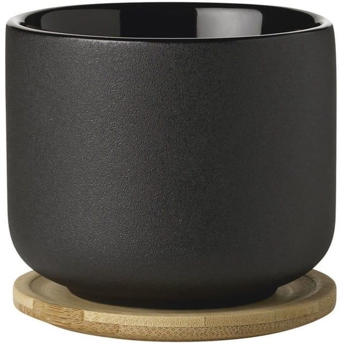 Stelton - Theo Beker met onderzetter - zwart