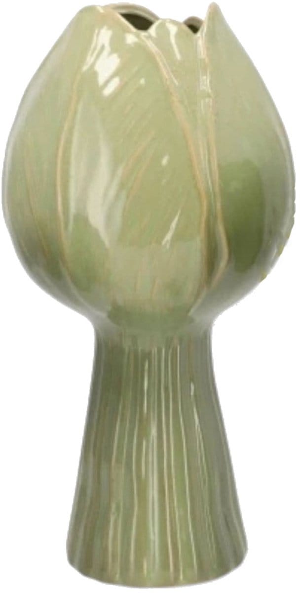 Daan Kromhout - Vaas - Tulp - Pistache - 11x21cm - Keramiek