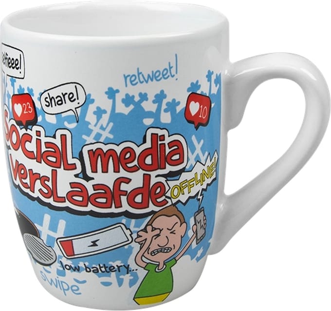 Cartoonmok - Social media verslaafde
