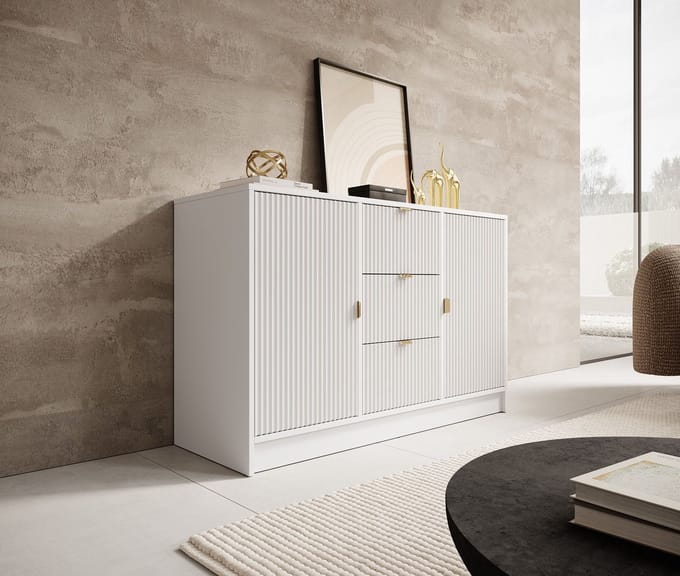 Meubella - Dressoir Tavares - Wit - 118 cm