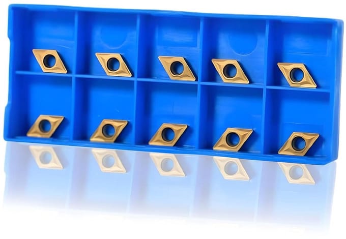 Dailygoody - CNC-Carbide Snijkop - Draaibank Tool - 10 Stuks - Geel
