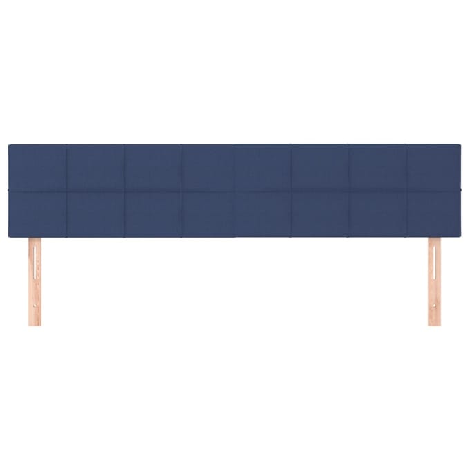 vidaXL - Hoofdborden - 200x5x78/88 - cm - stof - blauw