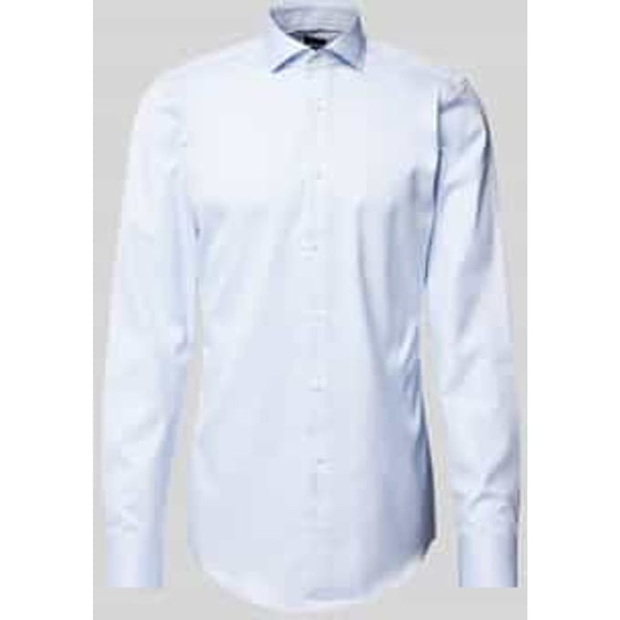 Slim fit zakelijk overhemd van twill