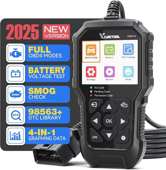 Autocodelezer OBD2 - Diagnostisch Hulpmiddel voor Auto's en Vrachtwagens met Live Gegevens en Motorcode Reset