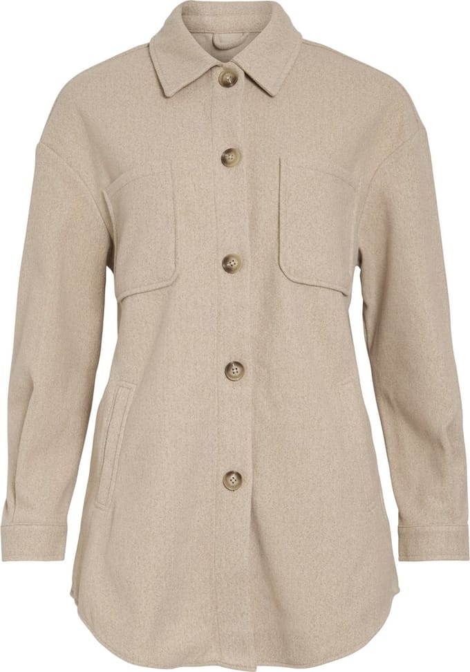 VILA - VIKIMMI SHIRT L/S JACKET - NOOS - Dames - Gewatteerde jassen