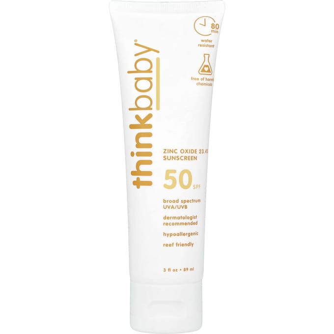 Thinkbaby®, Zinc Oxide Sunscreen, Spf 50, 89 Ml (3 Fl Oz) white