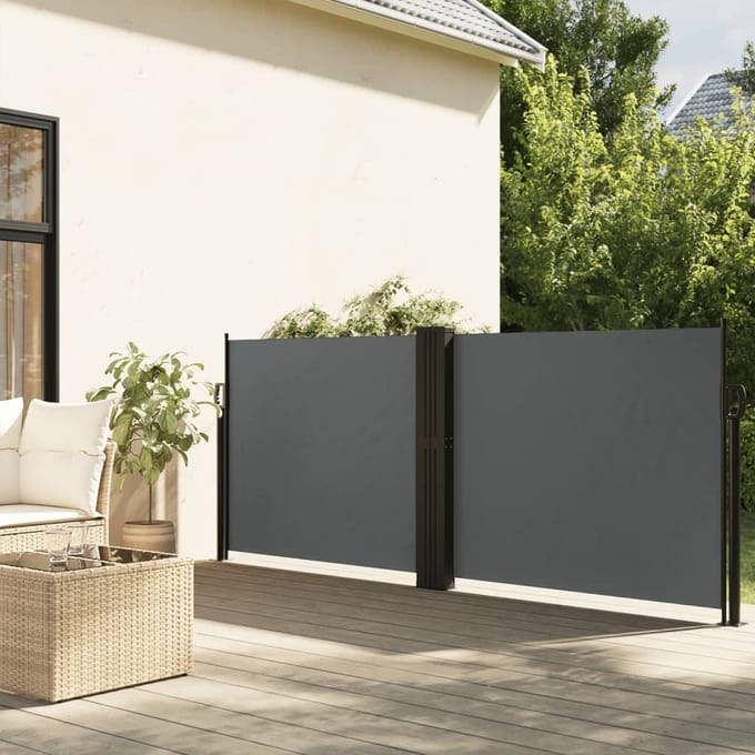 vidaXL - Windscherm - uittrekbaar - 140x1000 - cm - antraciet