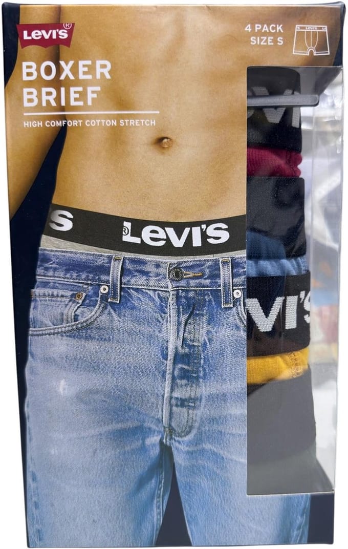 Levi's Boxer Brief - Boxershorts - Colour Combo - Maat S - 4 Pack