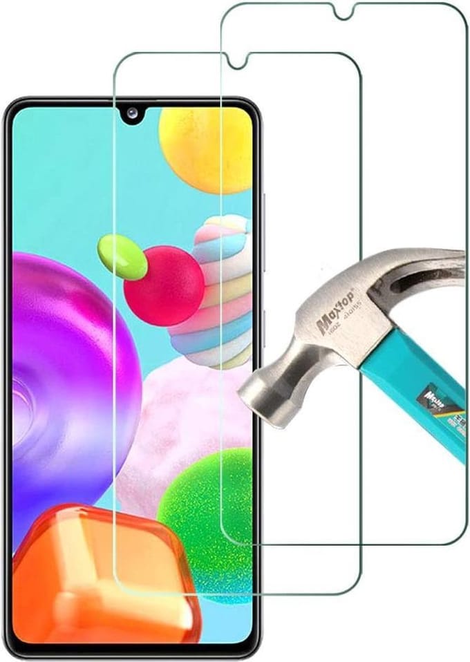 Screenprotector Glas - Tempered Glass Screen Protector Geschikt voor: Samsung Galaxy A41 - 2x