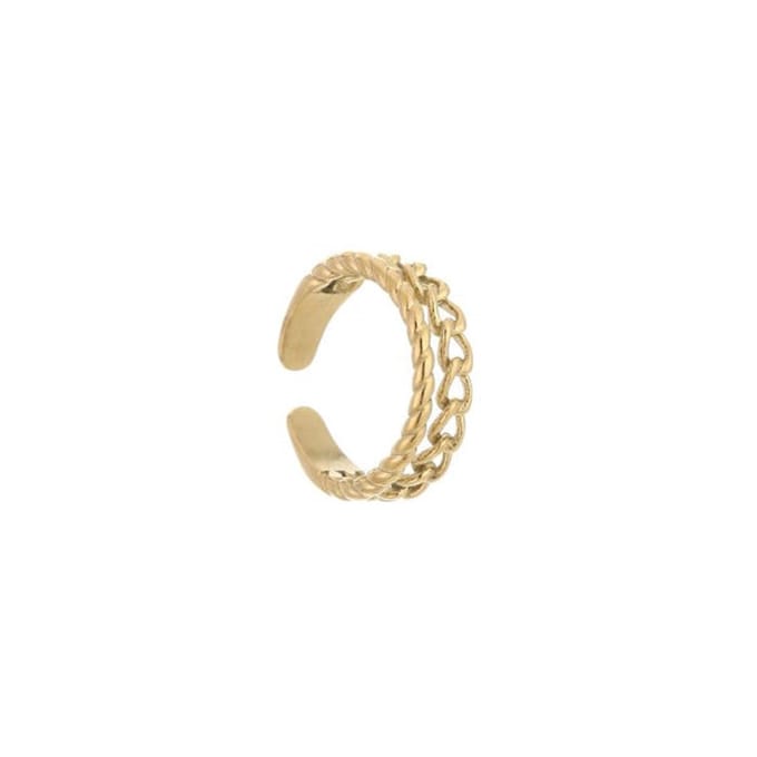 Bijoutheek Ring (Sieraad) goud Ring Dubbele Chain One Size