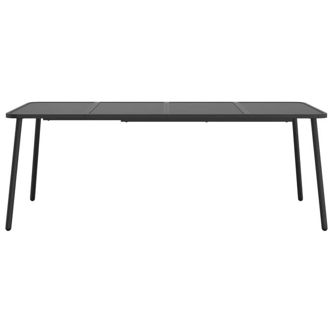vidaXL - Tuintafel - 200x100x71 - cm - staal - antracietkleurig