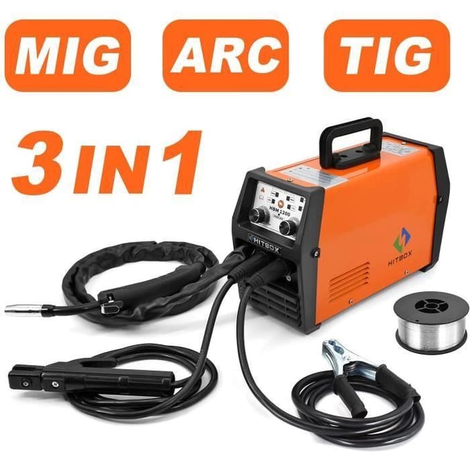 Poste à souder - HITBOX - HBM1200 - 120A - 220V - 3 en 1 MIG/ARC/TIG orange