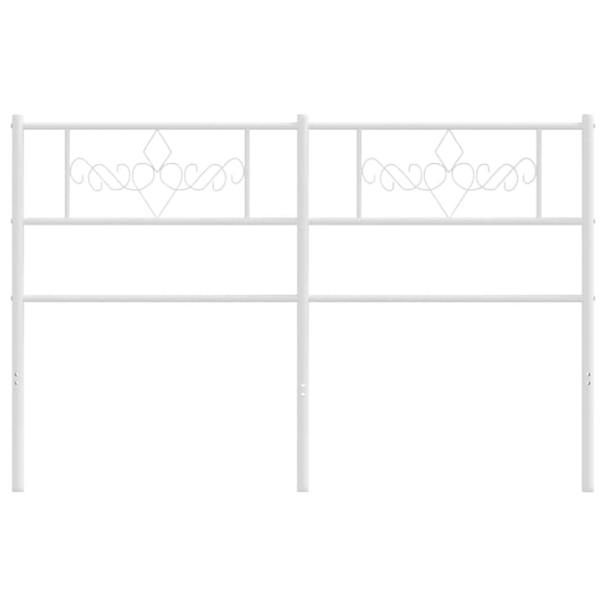 vidaXL Vervangend hoofdbord 120 cm metaal wit