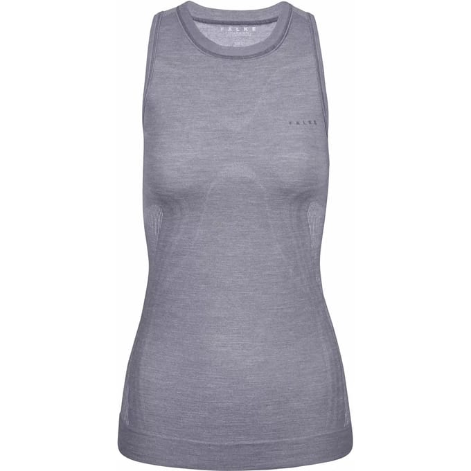 FALKE Wool-Tech Light warme en koude temperatur wol functioneel materiaal Top van onderlaag dames grijs - maat M