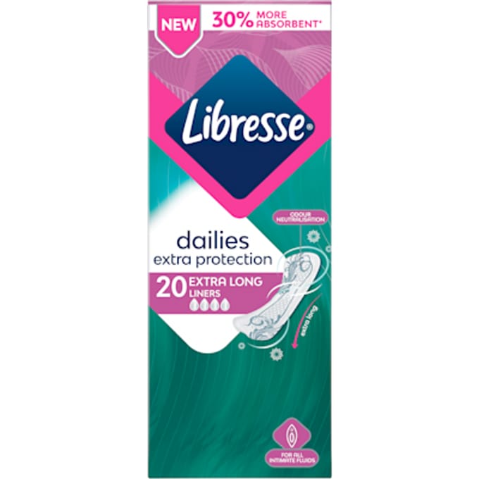 Libresse Inlegkruisjes Extra Protection Extra Long - 20 stuks