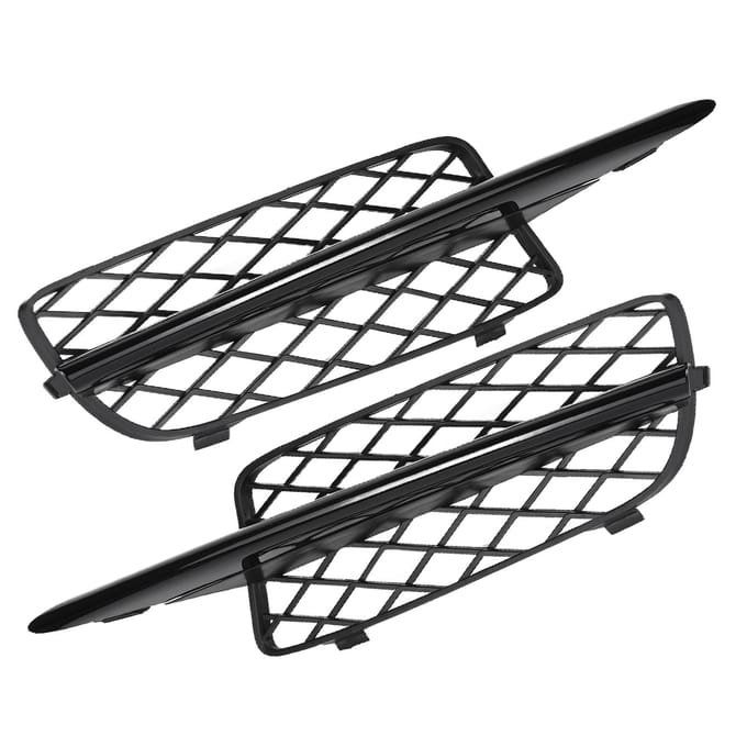 2 pièces de calandre inférieure de pare-chocs avant 51117159593 de remplacement pour X5 E70 X6 E71 2007 ?2010 black