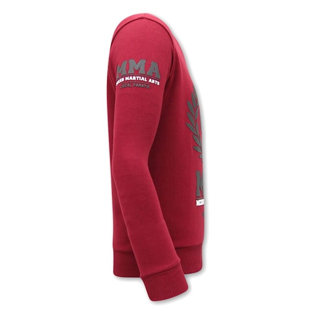 Heren Sweater met Print - MMA Fighter - Bordeaux