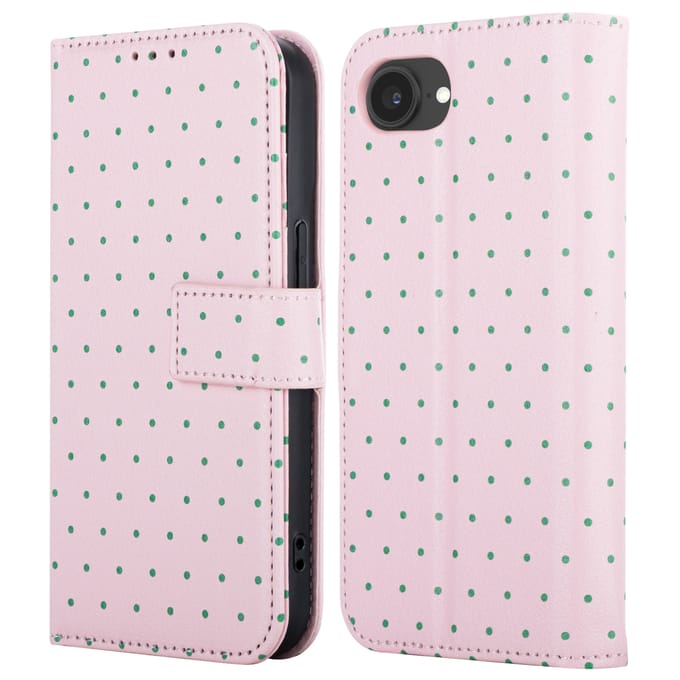 imoshion Hoesje - Geschikt voor Apple iPhone 17e / 16e - Design Bookcase smartphone - Happy Dots