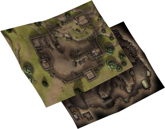 XL Fold-out Battlemap Volume 1 - Bandit Camp