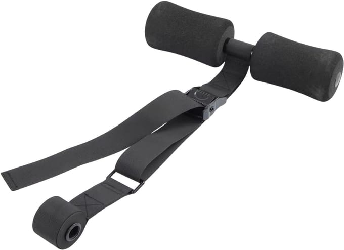 Nordic hamstring curl strap – draagbare hamstring trainer voor been-, buik- en rugtraining - fitness en krachttraining accessoire - Zwart