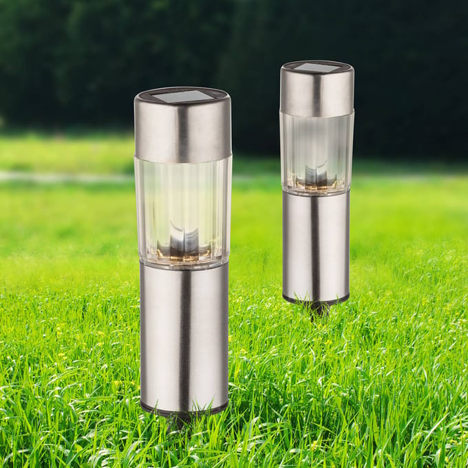 Globo Set van 4 - Aro LED-solar-sfeerlamp met aardspies