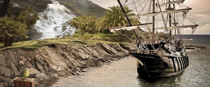 Pirate Ship Photo Wallcovering