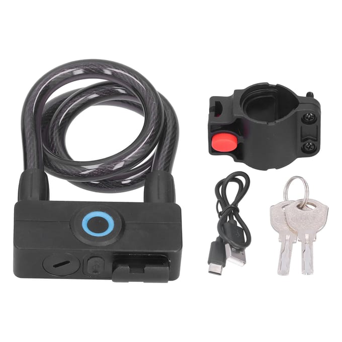 3.7V Lithium Batterij Draagbaar Vingerafdruk Fietslot Bluetooth Intelligente Kettingslot voor gray