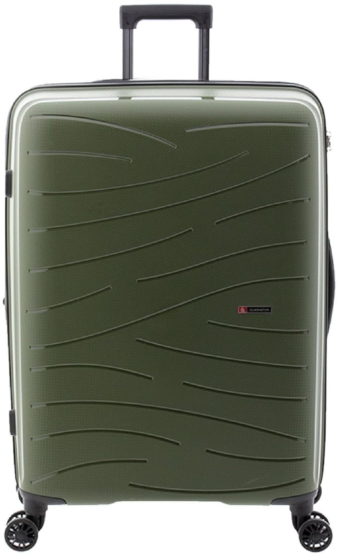 Gladiator Flow Grote Koffer - 74 cm - 105/115 liter - Expandable - Legergroen