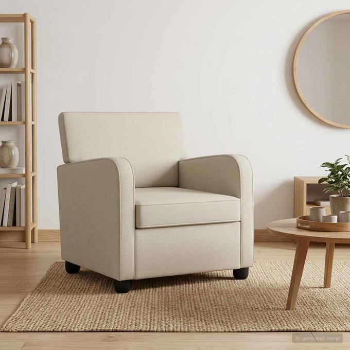 vidaXL - Fauteuil - Havermout - fluweel