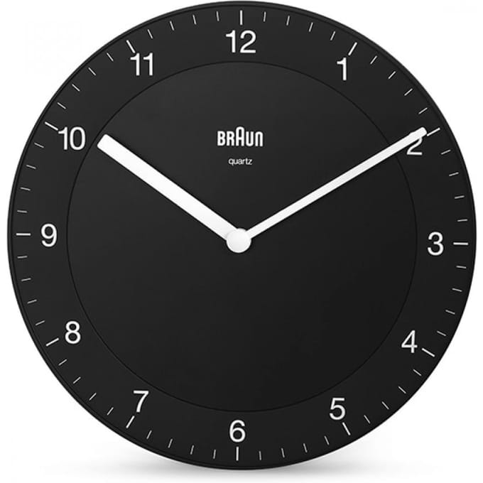 Braun BC06B - Wandklok - Analoog - Zwart