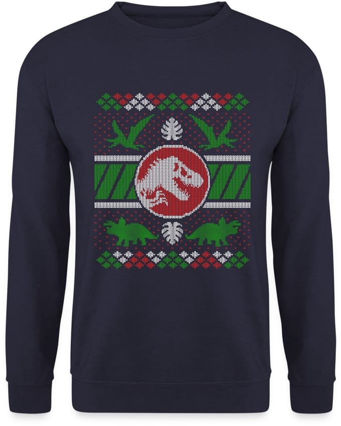 Jurassic World Kerstmis Ontwerp Met T-Rex Sweater Heren