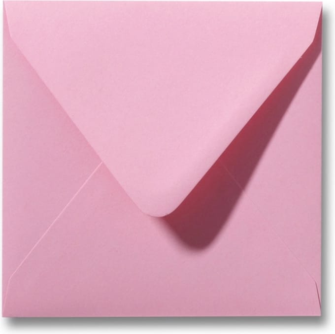 Envelop 16 x 16 Donkerroze, 100 stuks