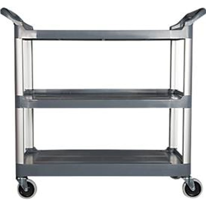 Rubbermaid X-TRA™ multifunctionele trolley, open ontwerp, tot 135 kg, zwart