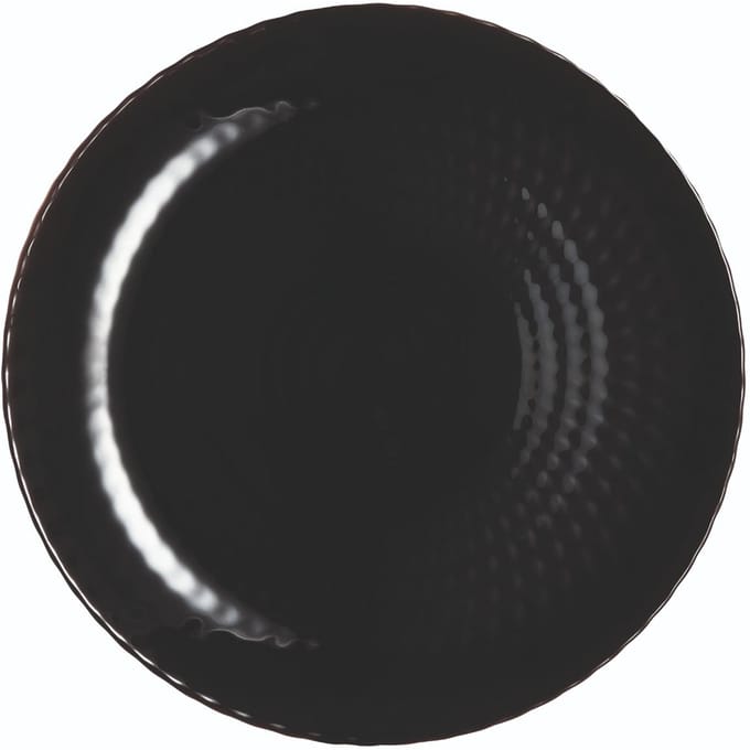 Merkloos dessertbord Ø 19 cm - zwart glas