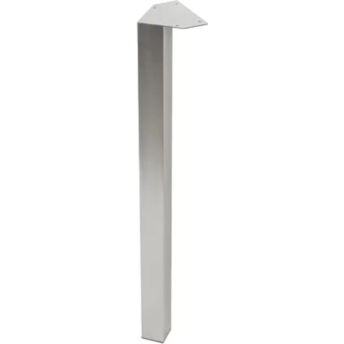 Duraline Meubelpoot Vierkant Staal 5x5x72cm Geborsteld Nikkel