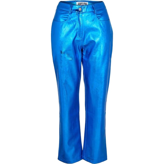 AmyLynn Dames/Dames Metallic Broek (Blauw)