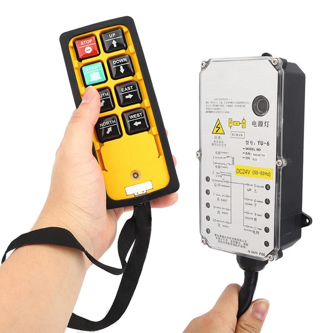 Hijsbesturing Enkele Handgreep Industrieel 3-Proof Elektrische Hijs Afstandsbediening YU 6