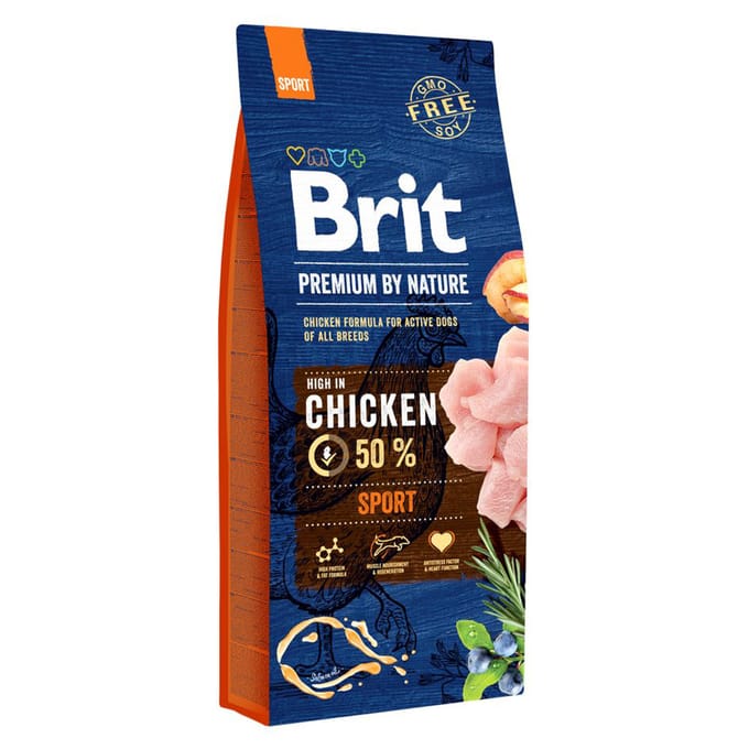 Brit Premium by Nature Sport Chicken - dry dog food - 15 kg