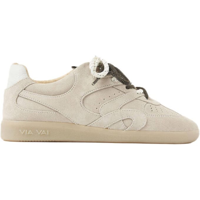 VIA VAI Nilla Macy Sneakers Dames - Leer,Su�de - Beige