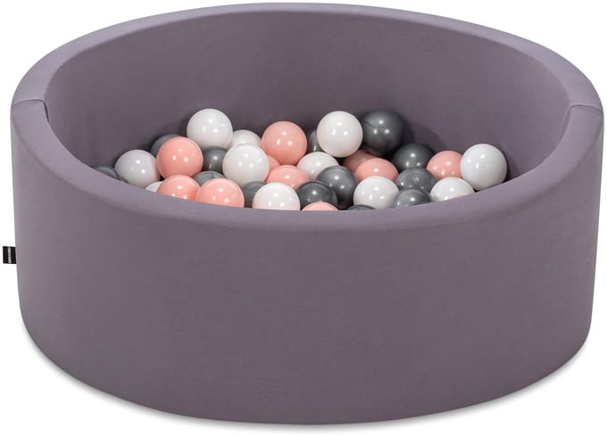 Skye Decor, Ballenbak met ballen, Bubble Pops v12 - Grey, Katoen, Grijs, 7 x 7 cm