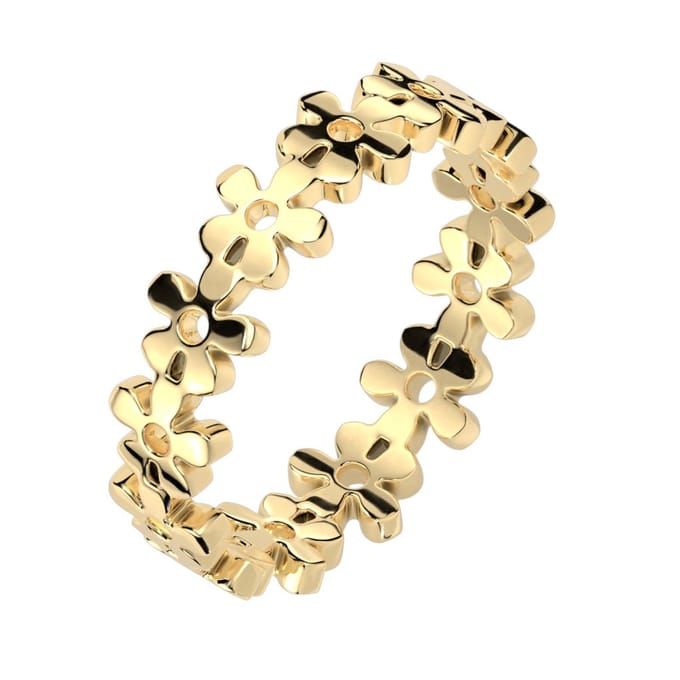 Dianthe - Gouden Ring Dames - Dames Ring - Ring Dames - Gouden Ring - Ring Goud - Ring Goud Dames - Gouden Ringen - Bloemetjes